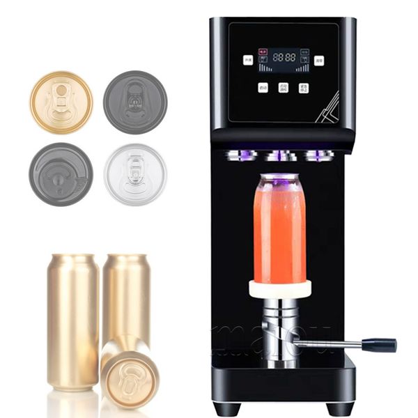 Máquina inteligente de selagem de lata, garrafa rotativa automática, selador de lata de cerveja para alimentos e bebidas