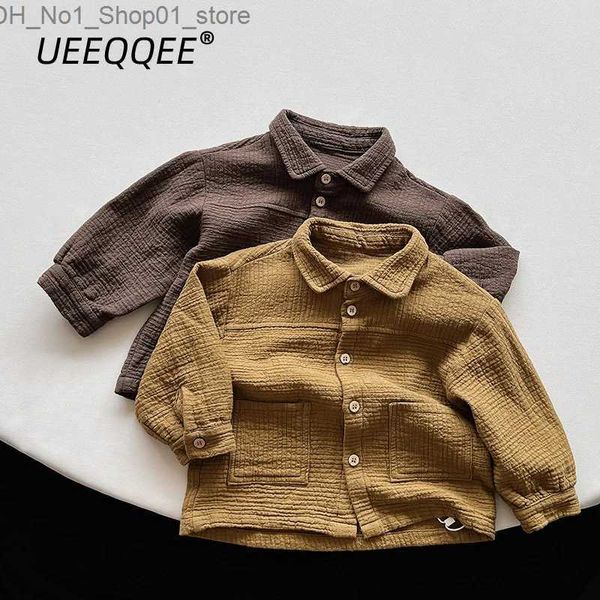 Daunenmantel Baumwolle 2023 Frühling Herbst Neue Kinder Jacken Casual Jungen Mäntel Taste Kleinkind Oberbekleidung Strickjacke Koreanische Kinder Kleidung Für 1-8Y Q231205