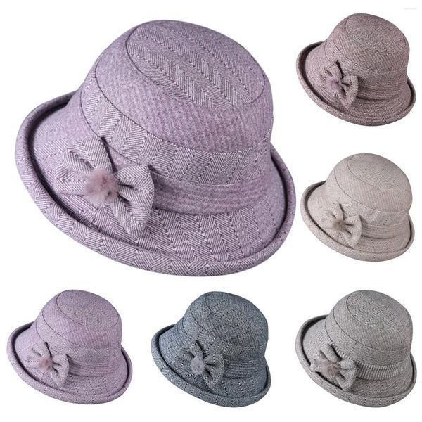 Geniş Memlu Şapkalar Kadın Sonbahar ve Kış Dome Sıradan Balıkçı Pot Şapkası Küçük Bowler Blue X Buck Man