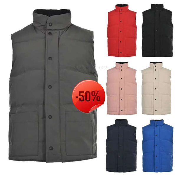 Desconto de Natal Mens Down Parkas Mens Colete Designer Coletes Jaqueta de Colete de Ganso Material de Penas Casaco Solto Grafite Cinza Preto e Branco Azul Moda Tre