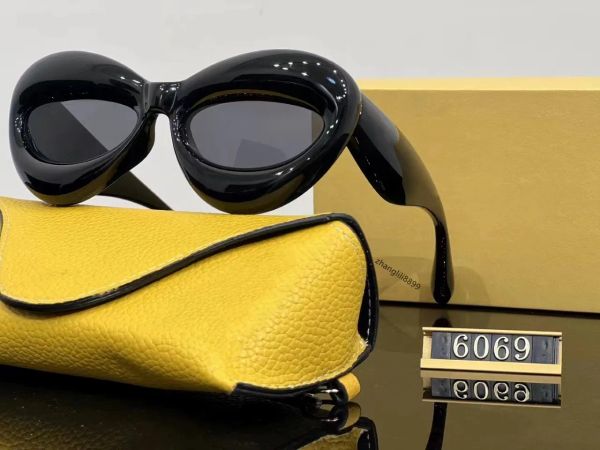 2024 Damen-Sonnenbrille für Damen und Herren, Sonnenbrille für Herren, 6069-Stil, schützt die Augen, UV400-Linse, mit zufälliger Box und Etui, tolle Online-Sonnenbrille