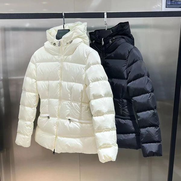 Puffermantel für Damen, glänzende Daunenjacken, Parkas, schwarze Mäntel mit Kapuze, Qualität, lässig, Doudoune Homme, Feder-Outwear, Doppelreißverschluss, gepolsterte Daunenjacke, asiatische Größe