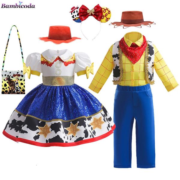 Abiti da ragazza Toy Costume Story Infantile Natale Jessie Dress Anno Ragazze Tutu Dress 1 2 3 4 5 6 Anni Baby Girl Birthday Party Dress 231204