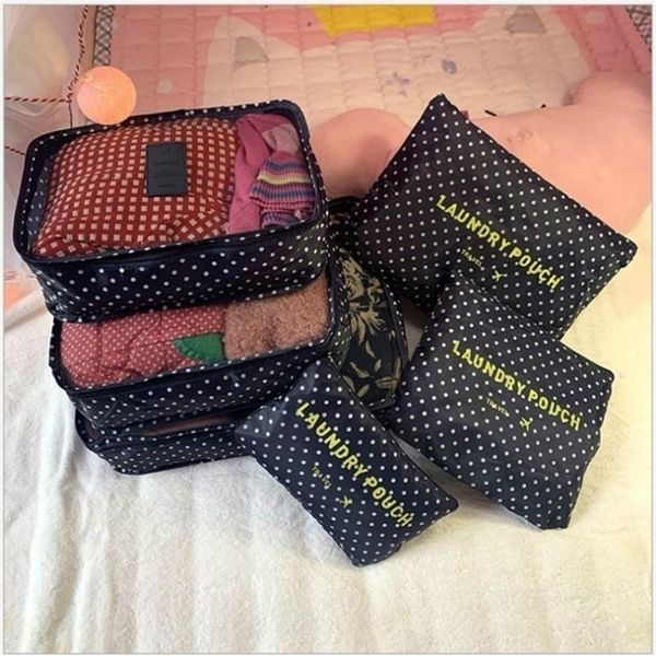 Duffel Bags Travel Packing Cubes 6 Pçsset Moda À Prova D 'Água Grande Capacidade Roupas Classificando Organizar Pacote de Armazenamento Homens Weekender239e