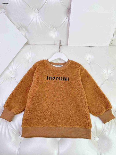 Felpa con cappuccio per bambini di design di lusso Maglione per bambini girocollo autunno Taglia 100-140 ragazzi Giacca in cashmere di agnello pullover per ragazze Nov25