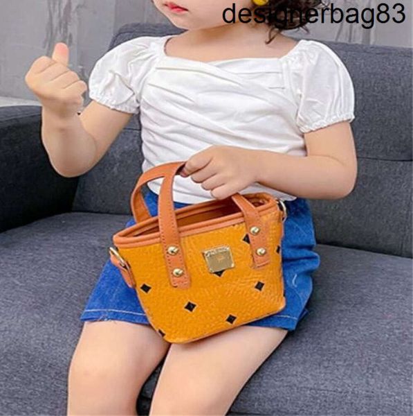 Adorável crianças meninas bolsas carta balde saco do bebê menina mensageiro sacos crianças carteira designer mini moeda bolsa 4 estilo