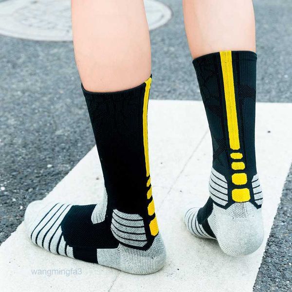 Meias masculinas meias meias longas basquete adulto oversized boxe elite skate engrossado toalha loop alto tubo futebol esqui esportes meias