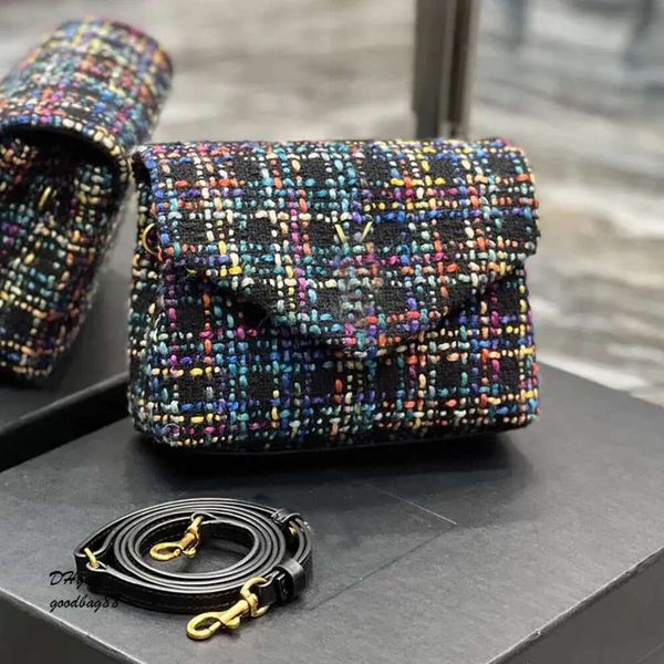 En kaliteli mini kaba yünlü kumaş flep tasarımcısı crossbody omuz çantaları yeni sonbahar kış ineği moda çantası renkli