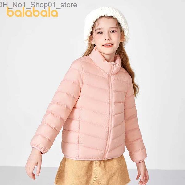 Casaco para baixo Balabala Criança 2023 Unissex Boy Girl Down Jacket Off-Season Down Jacket Outono Inverno Casaco impermeável Manter aquecido Jaqueta Q231205