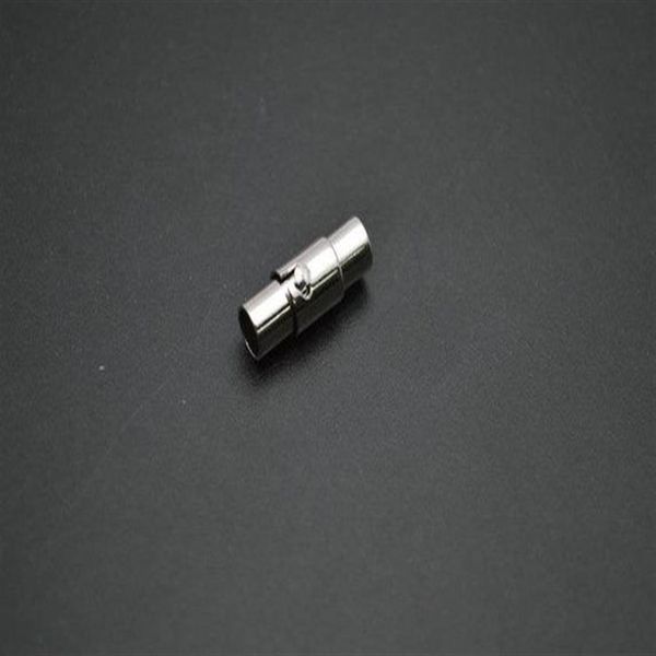 Navio 50 peças colar tubo de bloqueio fechos magnéticos cabem 3mm 4mm 5mm 6mm 7mm espessura cabo de couro joias descobertas272y