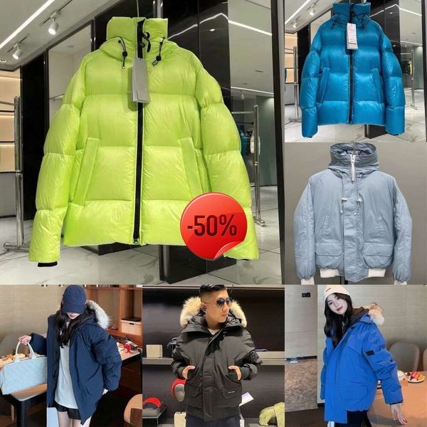 Desconto de Natal ~ Masculino Down Parkas Mens Designer Puffer Jacket Mulheres com capuz Quente Parka Hoodie Gooses Jaquetas Carta Imprimir Roupas Esportes Ao Ar Livre Casaco Grosso