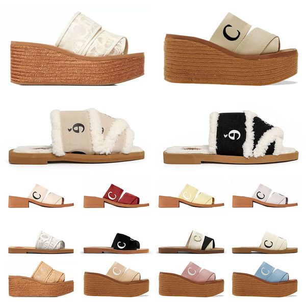 Chloe Designer Slippers Sliders Slides Sandals Famous Designer Women Woody Tory Burch Flat Mule The Maison【Code ：L】Signature Adorns Slip-On Makes Flat Essentia