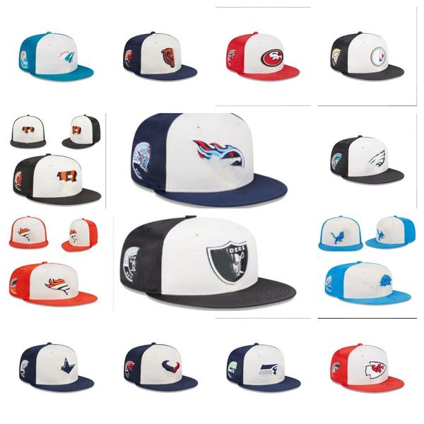 Snapbacks 2023 Gros chapeaux réglables Baseball Chapeau plat Designer équipé de tous les logos Tem Broderie Basketball Football Mesh Fermé DH62P