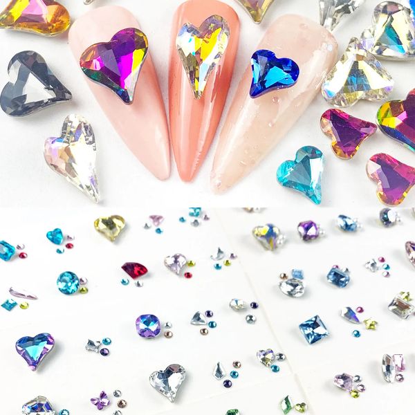 Наклейки-наклейки, красочные наклейки Non fix s Pointback с кристаллами и бриллиантами, 3D блестящие украшения для ногтей, роскошные украшения 231204