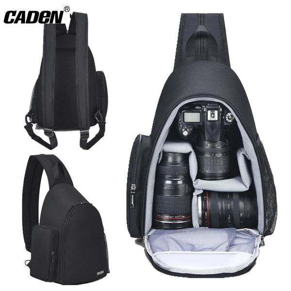 Аксессуары для сумки для фотоаппарата Рюкзак CADeN для цифровой зеркальной камеры для фотографического оборудования Противоударная водонепроницаемая сумка через плечо для путешествий на открытом воздухе 231204