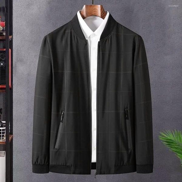 Vestes pour hommes Hommes automne hiver manteau lisse fermeture à glissière fermeture à glissière à manches longues vêtements d'extérieur col montant lâche cardigan mi-longueur veste décontractée