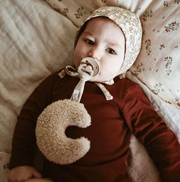 Decken Baby Schnuller Anhänger Tröster Plüsch Teddy Samt Geboren Mond Beruhigende Anhänger Schlafen Puppen Zahn Zahnfleisch Decke