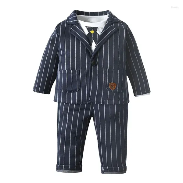 Set di abbigliamento per bambini abiti da gentiluomo abiti per bambini estivi per bambini pantaloni da camicia 3 pezzi abiti da boutique per bambini