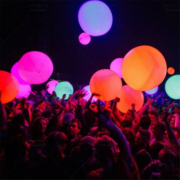 LED aufblasbare hängende Kugel, aufblasbare berührende farbige Kugel, PVC-Leuchten, Kugel, aufblasbarer LED-Ballon für Party