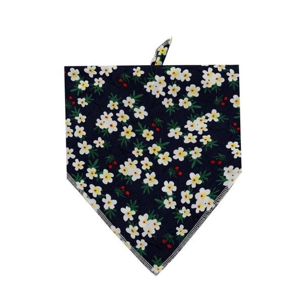 Köpek Kıyafet Kişiselleştirilmiş Çiçek Baskılı Çiçek Bandana Kravat Pretty On Black Daisy Pet Scarf Accessories308u