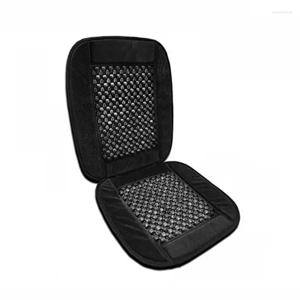 Assento de carro cobre luxo preto de madeira frisado pelúcia veludo capa respirabilidade dentro do ultra conforto massagem almofada legal