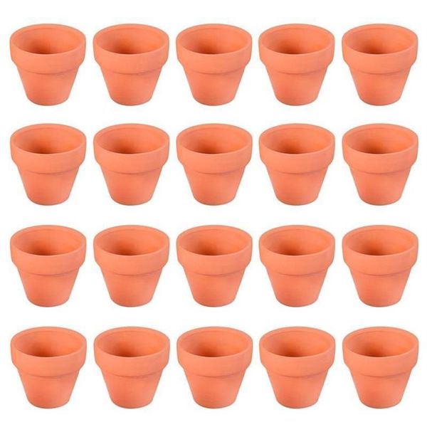 20 pz piccolo mini vaso di terracotta argilla ceramica ceramica fioriera cactus vasi da fiori succulente vivaio vasi ottimo per piante artigianato Y20303b