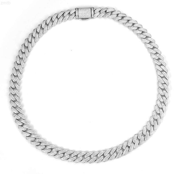 Msn-522 Chinês Preço Barato Iced Out Hip-hop Jóias 925 Prata Masculino Moissanite Cuban Link Chain