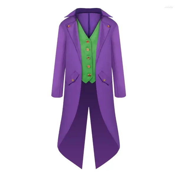 Erkekler Kids Tailcoat Smokin Gotik Ortaçağ Retro Giyim Çocuk Çocuk Çocuk Rönesans Steampunk Cadılar Bayram