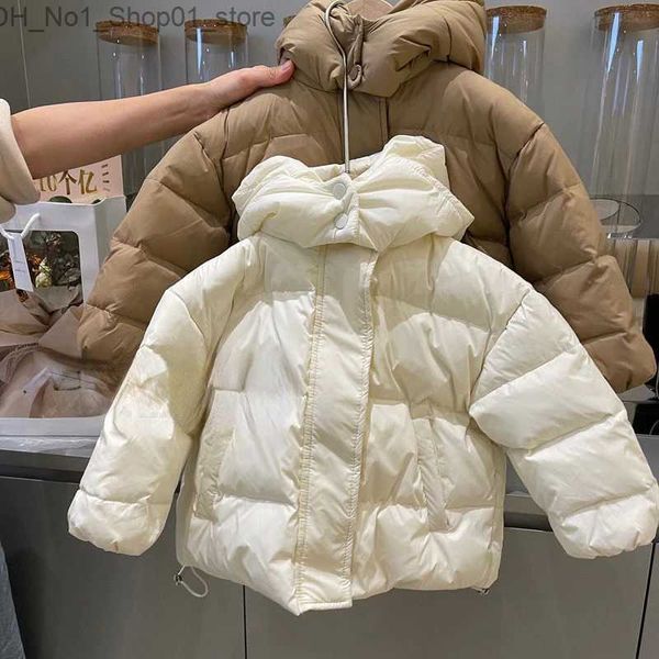 Para baixo casaco coreano bebê para baixo jaqueta crianças algodão-acolchoado casaco meninos meninas roupas criança inverno fino e leve meninos meninas outerwear q231205