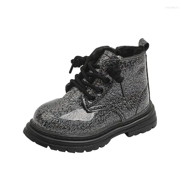 Stivali Moda Ragazze Bling Nice Plus Velluto Scarpe invernali calde per bambini Bota Infantil Menina Piccoli bambini