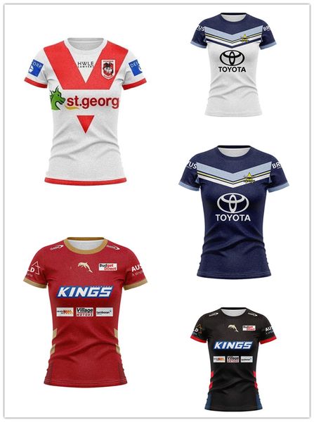 2023 Nuovi Cowboys Dolphins St. George Casa Lontano Rugby Camicie Abbigliamento sportivo da donna Outdoor Felpe T-shirt