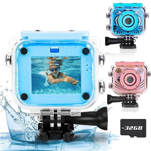 Digitalkameras Kinder Kamera Wasserdicht 2,0 Zoll LCD -Bildschirm Kinder Video PO 1080p Unterwasser -Rekorder Feiertage Geburtstagsgeschenk