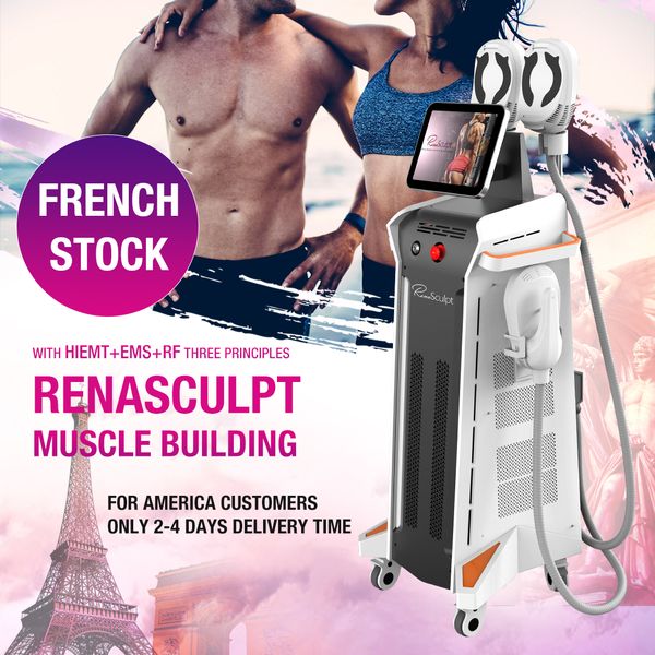 4 Griffe Hi-Emt Schlankmaschine Build Muskelkörper Bildhauerei elektromagnetische Muskeln Stimulator EMS Körperformung Muskeltraining Fitness Slim Beauty Devices