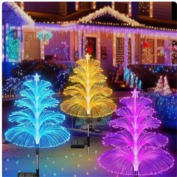 Decorazioni da giardino Luci a LED solare 7 colori Cambiamento di meduse decorazioni per esterni impermeabili per Pathway Patio cortile 231204