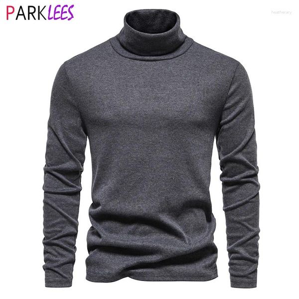 Herrenpullover Grauer Rollkragenpullover Weiche Pullover Männer 2023 Herbst 12 Farben Lässige warme Basic Tops Langarm Leichtes Unterhemd Pull Homme