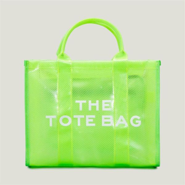 Bolsa colorida fluorescente com bolsas de ombro transparentes transparentes de PVC de grande capacidade Bag298w