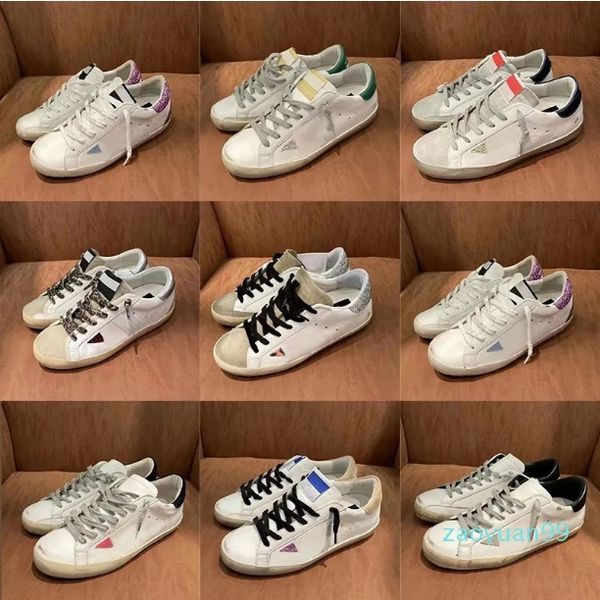 Designer-Schuhe Gans Damen Superstar-Turnschuhe Marke Männer lässig Neuerscheinung Luxusschuh Pailletten klassisch weiß alt schmutzig Freizeitschuh Schnürschuh Frau Mann Unisex