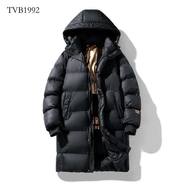 Графен Черное золото для мужских зимних пар, утепленная и теплая пуховая хлопковая куртка, деловая куртка средней длины с капюшоном