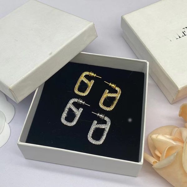Ohrringe Designer für Frauen Strass 18K vergoldet mit Box Stud Top Qualität Mode Gold Farbe Frauen Party Hochzeiten Schmuck