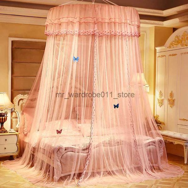 Culla Rete Estate Bambini Biancheria da letto per bambini Zanzariera Romantica Neonata Letto rotondo Zanzariera Copriletto Letto a baldacchino per bambini Asilo nido Q231205