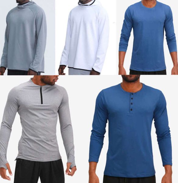 Lulu roupa masculina com capuz, camiseta com capuz para ioga, lulu, esportes, elevação dos quadris, roupa elástica, fitness, dljtkjn, estilo casual 353