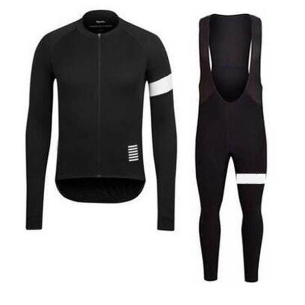 RAPHA Team Cycling Langarm-Trikot-Trägerhosen-Sets Sommer Ropa Ciclismo Bergbekleidung Rennradbekleidung U41811223J