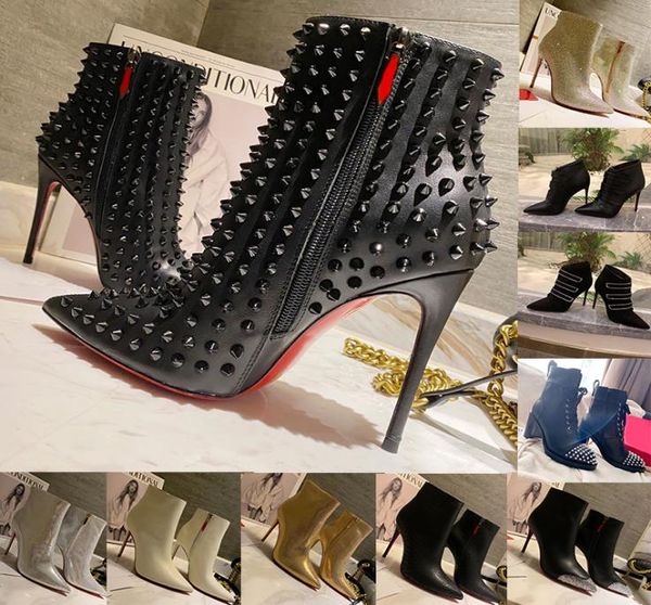 Mais novas botas tênis Melon Flat men boot preto spikes camurça sapatos de couro super perfeitos botas de tornozelo de motocicleta tamanho 3540 com box9665568