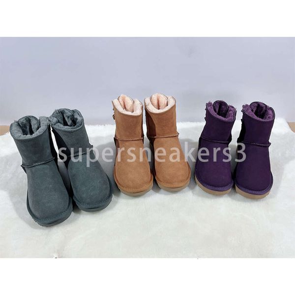 Crianças chinelos criança austrália botas mini meninas sapato crianças bebê criança juventude designer bota de neve botas clássicas tamanho 21-35