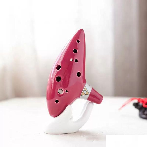 Festa Favor 12 Buracos Ocarina Cerâmica Alto C com Song Book Display Stand Wly935 Drop Delivery Home Garden Festivo Suprimentos Evento DHC5D