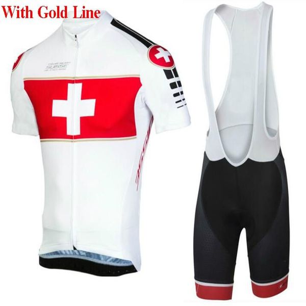 2022 Svizzera Team Pro Cycling Jersey BIKE SHORTS SET Estate MENS Abbigliamento Mtb Bicicletta Ropa Maillot Ciclismo con gel pad291f