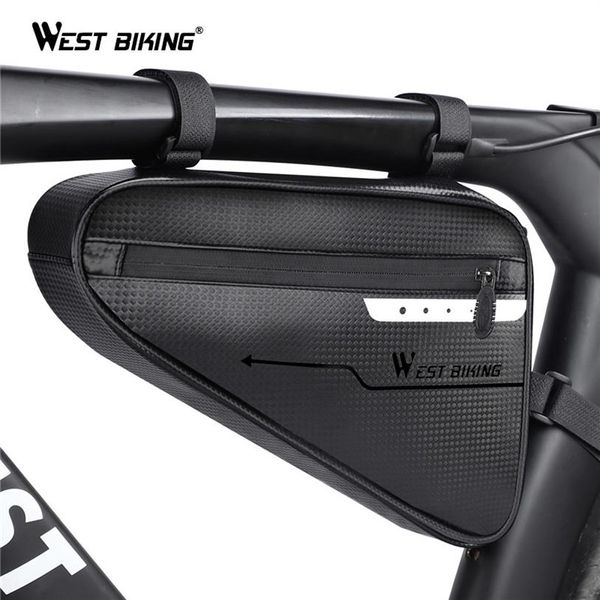 WEST BIKING Borse da bicicletta impermeabili da 3 litri Borsa da bici a triangolo con tubo anteriore Telaio Borsa da ciclismo Strumenti Borsa laterale Accessori per bici Borsa da bicicletta M207u