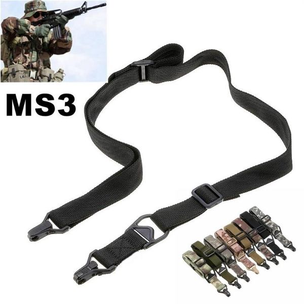 Bolsas de jóias Sacos MS3 Gun Sling Tactical Rifles Carry 2 Pontos Comprimento Ajustável Multi Missão Nylon Alça de Ombro Cinto Rope3480