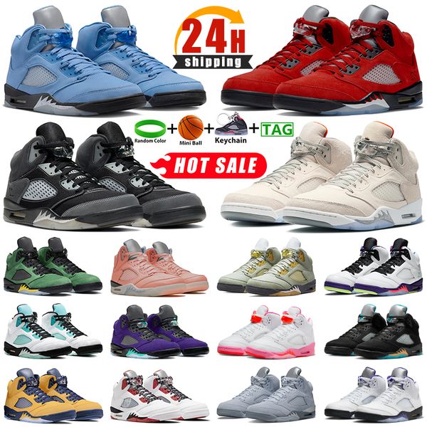 5 tênis de basquete 5s sapatos masculinos tênis UNC Aqua Racer azul furioso vermelho verde sido jade horizonte antracite preto branco vermelho mulheres correndo tênis esportivos ao ar livre