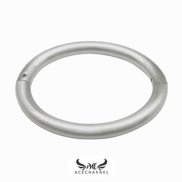 Acechannel Matt gebürsteter Edelstahl, abschließbare Handgelenk- und Fußfesseln, Armreif, Stahlhandgelenke, Modeschmuck, Armbänder, Manschette Q07221U